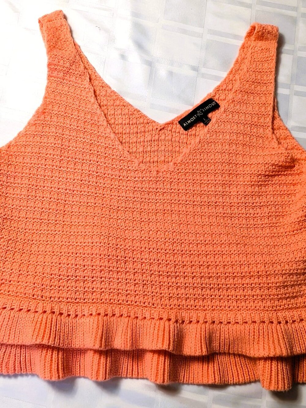 ALMOST FAMOUS WOMEN'S TANK TOP SIZE LARGE LADY FASHION WEAR STYLE SUMMER WEAR
